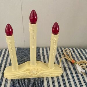 Vintage Cream Electric Candle Lamp